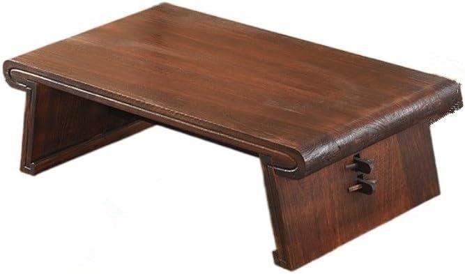 Couch End Table Chinese Low Tea Table Four Long Guest Room Furniture Table for Old Gongfu Coffee Table Wood Corner Tables for Living Room,A-80x50x30cm