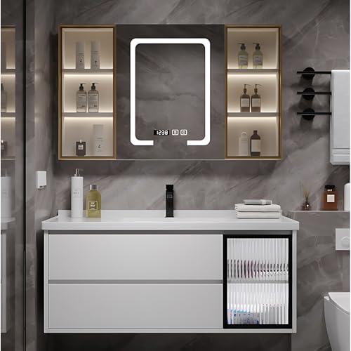 Genpai 40in Grey Affordable Bathroom Vanities - Modern Bathroom Vanity