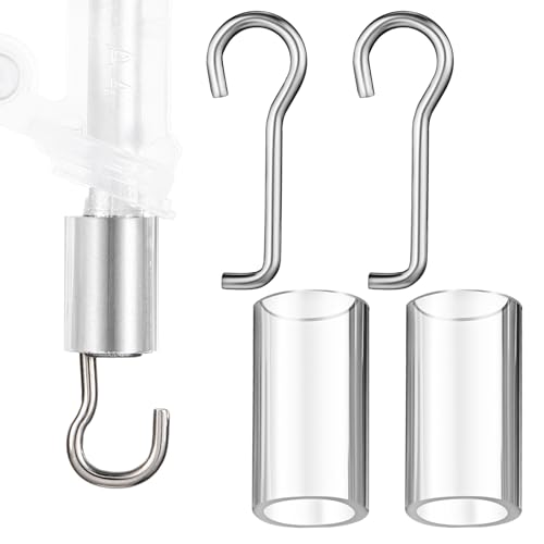 Ninehaoou Wand Wire and Sleeve Collar for Horizontal Mini Blinds Wand Replacement with Hook Window Blind Repair Parts with 1 Inch Square Headrails for Window Opener Accessory(2 Set)