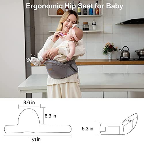 image for GROWNSY Baby Carrier Newborns to Toddler, Baby Carrier with Hip Seat, 