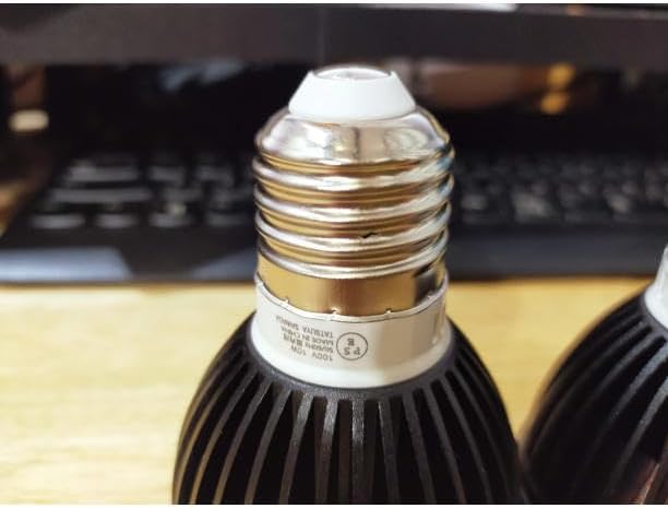 植物育成ライト 10W 5800K 3個 黒色 太陽光 フルスペクトルLED