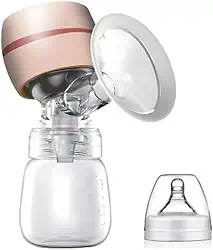 Bomba de Tirar Leite Automática Elétrica Portátil com Tela LED manual, 2 Modos e 9 Níveis de Sucção, Baixo Ruído, Protetor de Mama de Silicone 22mm, 180ml, Mãos Livres, Livre de BPA