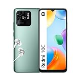 Xiaomi Redmi 10C Smartphone + Kopfhörer (3+64GB, 6.71” DotDrop Display, Snapdragon 680, 5000mAh mit 18W HyperCharge) Grün