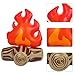 Inflatable Fake Campfire for Stage Props Bonfire Party Decor Campfire Party Decorations Artificial Flame for Indoor Camping Overnight and Scene Setting