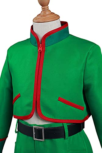 Disfraz completo de cosplay infantil verde con cinturón miniatura 5