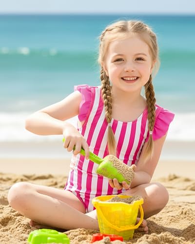 Image of Mioglrie Toddler Baby Swimsuit Girl Bathing Suit Girl 2T 3T 4T 5T 6T Girls One Piece Swimsuits Color Block Swimwear