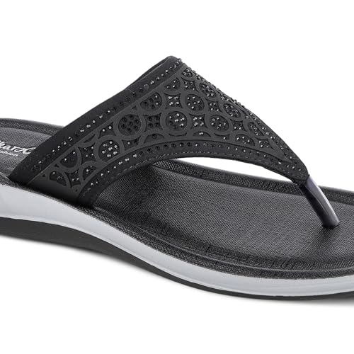 Image of WALKAROO Women's Fashion Sandal with Cushion Sole, Toe Post and Broad Straps - WE2023