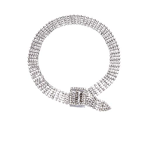 Diamond Necklace for Women Sexy Neck Chain Rhinestone Crystal Wedding Bling Bridesmaid Torque
