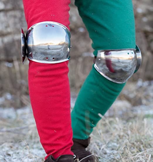 ENCORE HOME DECORMedieval Armor Knees with Round Leaf Medieval Knees Armor Medieval Reenactment LARP Armor