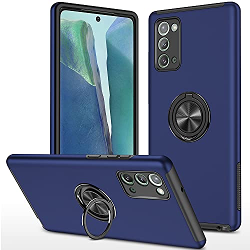 Galaxy Note 20 5G Case for Samsung Note 20 Case Military Grade Shockproof Built-in Ring Holder Kickstand Car Mount Armor Heavy Duty Protective Case for Galaxy Note 20 Phone Case (Blue)