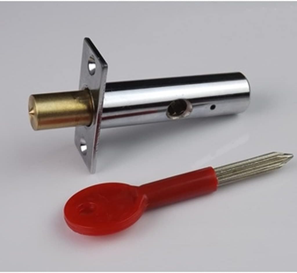 Stainless Steel Pipe Lock Invisible Mortise Door Lock Fire Door Escape Aisle Furniture Hardware Accessories(Argento)