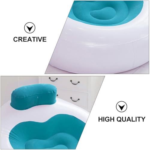 Sofá inflable plegable de PVC azul Kisangel portátil para jardín 4