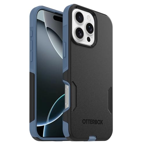 Image of OtterBox iPhone 16 Pro Max (Only) - Commuter Series MagSafe Case - Sovereign Navy (Black & Blue) - Built-in Magnets - Slim & Tough - Pocket-Friendly - with Port Protection