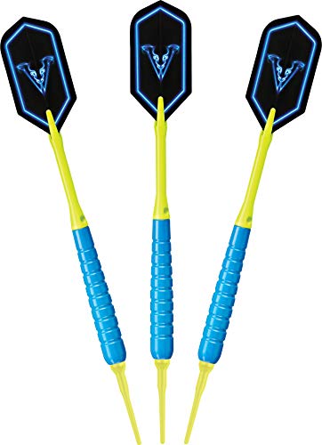 Viper V Glo Soft Tip Darts, Blue/Yellow, 18 Grams