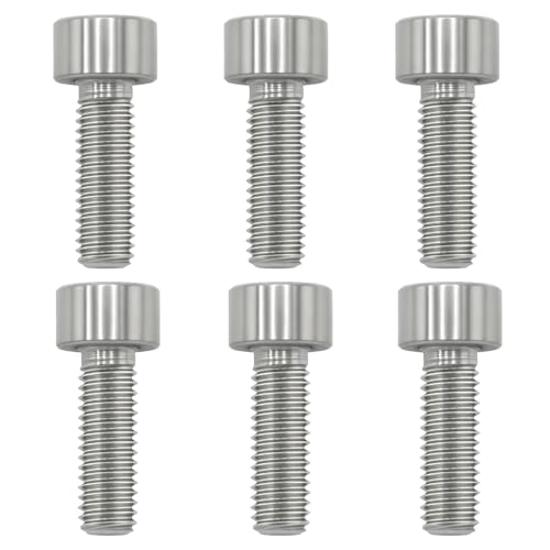 Image of Titanium Bolts M5x15, Natural Color, 6PC | Lightweight Hex Socket Screws, MTB /Road Bike /Motorcycle, Corrosion Resistant, Marine Grade Fasteners