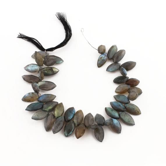 Labradorite briolettes en perles marquises facettées 14mm pour création de bijoux SB1063