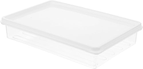 Miniatura 7 de Luxshiny Recipiente de almacenamiento de tocino para refrigerador, contenedor de tocino de plástico de 18.6 fl oz, recipiente de tocino de cocina,