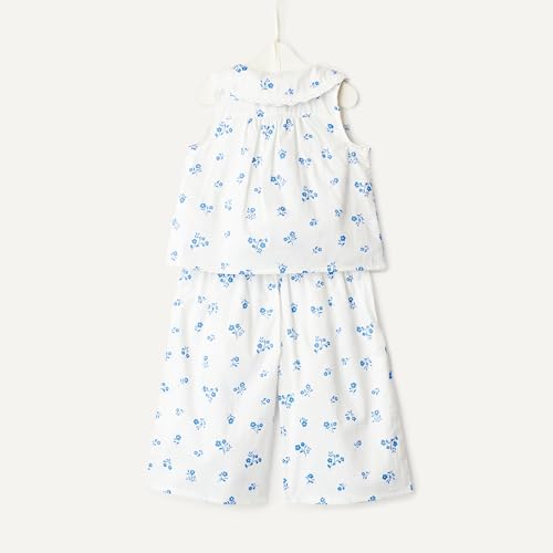 Image of Amazon Essentials x Sofia Grainge Toddlers and Baby Girls' Cotton Sateen Sleeveless Top and Pants Play Set
