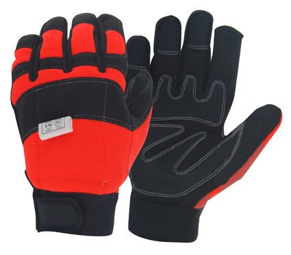 OZAKI - Gants Tronçonneuse- Gants Eté Spécial Travaux de Tronçonnage - Protection Dos de la Main Gauche - Taille 11/XL