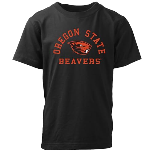 Wes and Willy NCAA Kids S/S Organic Cotton Tee Shirt Oregon State Beavers4TBlack