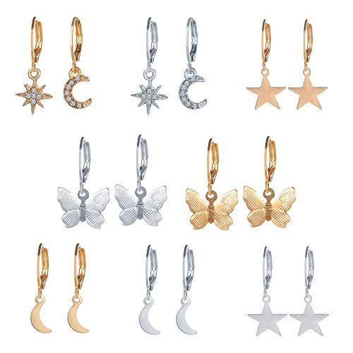 Image of Shining Diva Fashion Stylish Combo Metal Earrings for Women and Girls