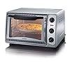 Severin TO 2045 Mobiele oven voor pizza, ovenschotels, cake, broodjes etc., broodroosteroven met 1500 W en temperaturen van 100 tot 230 °C, zilver
