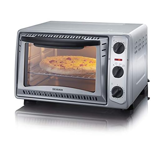 Severin TO 2045 Horno para pizza, 1500 W, 20 litros, Metal, Gris