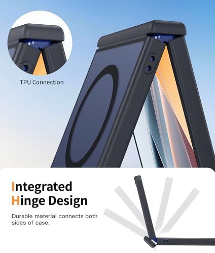 Image of FNTCASE for Samsung-Galaxy Z Flip 8 Matte Case with Hinge Protection | Compatible with Magsafe, Screen Protector, Military Grade Drop Shockproof Protective, Magnetic Translucent Phone Case