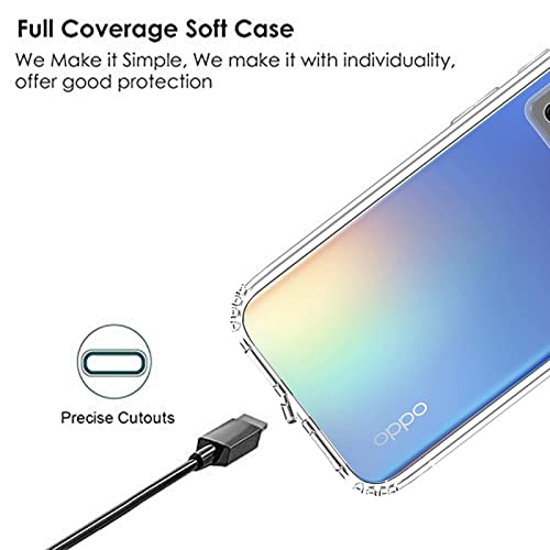 Image of VIDO Transparent Back Case Cover for Oppo A55 4G (Soft & Flexible & Camera Protection Back Case)