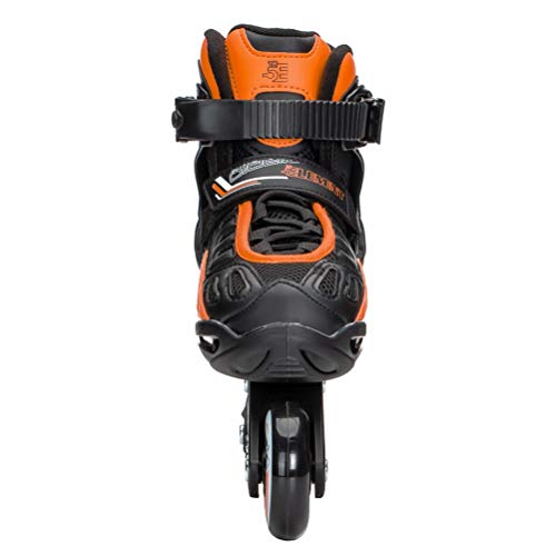 5Th Element B2-100 Boys Adjustable Inline Skates For Kids With Ankle Support Street Hockey Roller Blades-Black/Orange 12-1 #TOP2