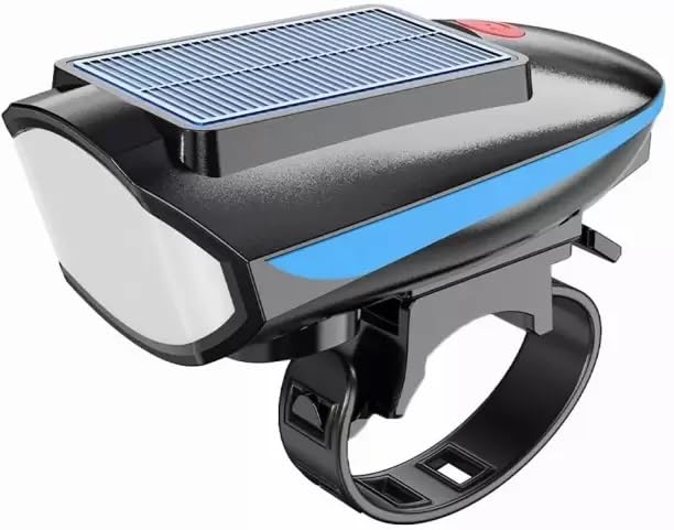 ABC AMOL BICYCLE COMPONENTS 2-in-1 Solar Rechargeable Cycle Light and with Horn Waterproof Cycle Light (Multicolor) (Blue)-image-39