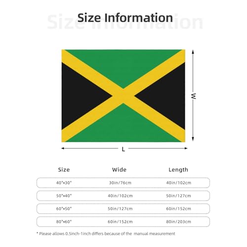 Couverture drapeau Jamaïque légère et imprimée pour lit et canapé toutes saisons - 8