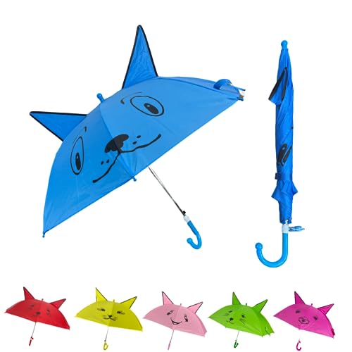 Guarda Chuva Infantil Sombrinha Personagem com Orelhinha Com Apito e Automático (Verde)