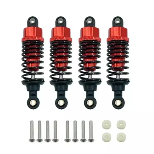 RC�J�[�I�C���V���b�N�A�u�\�[�o�[ For Tamiya For TT-02 M-05 M-06 1/10 RC�J�[�A�b�v�O���[�h�p�[�c 4�� �A���~���� �V���b�N�A�u�\�[�o�[ �_���p�[�Z�b�g(Red)