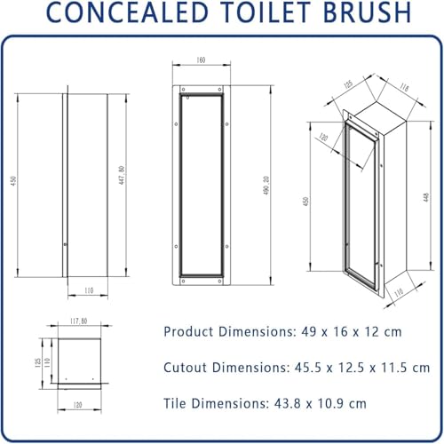 Support brosse WC en acier inoxydable pour optimiser les petites salles de bain