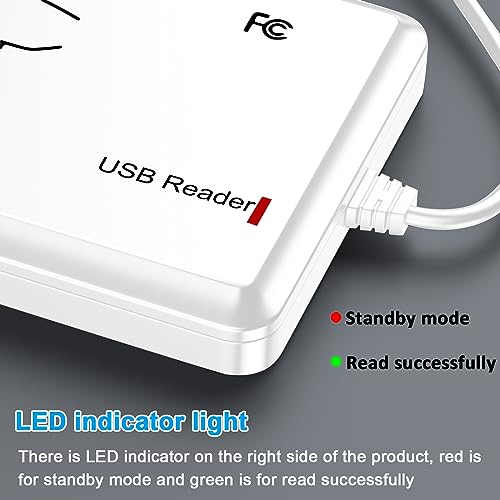 Image of RFID Reader,Ajfwm RFID Scanner Reader Long Range 125KHz /13.56Mhz Dual Frequency Read 1326 Family Proximity Cards & EM4100 ID IC NFC Card Access Control System Home Again