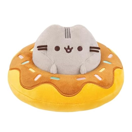 Aurora, 61573, Pusheen in a Chocolate Donut, 5In, Soft Toy, Grey