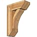 Ekena Millwork BKT0806X20X28THR06RWR Thorton Slat Rough Sawn Bracket w/Offset Brace, Western Red Cedar