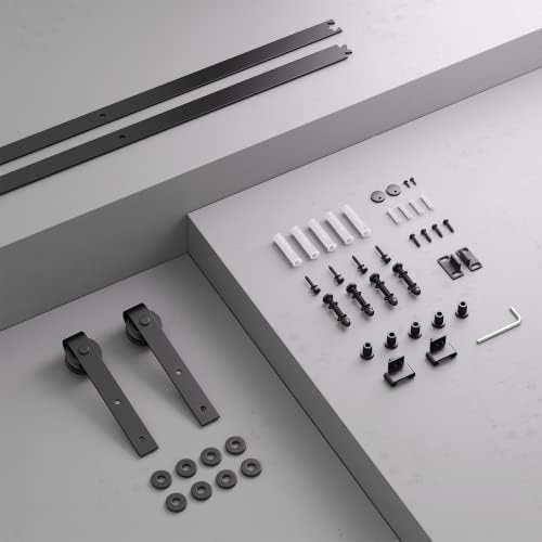 Neekor 6 ft/183cm Slide Sliding Track,Heavy Duty Steel Barn Door Hardware Kit, 183cm Roller Door Hardware