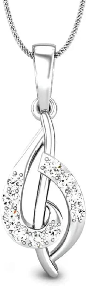 1 CT Round Colorless Moissanite Engagement Pendant, Wedding Bridal Pendant, Eternity Sterling Silver Solid Diamond Solitaire -Prong Anniversary Promise Gift for Her