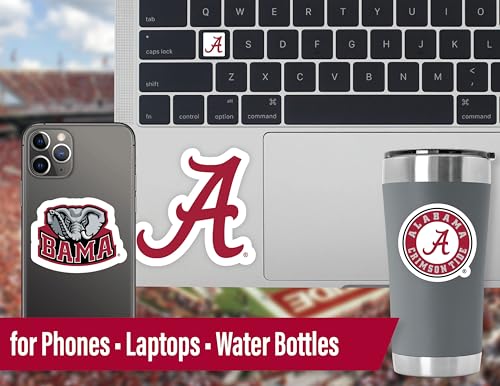 Image of Alabama Crimson Tide Stickers & Decals 14 Pc Set, Car & Water Bottle