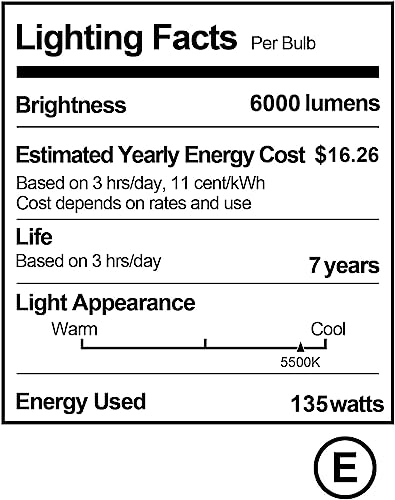 Image of 135W Light Bulb 5500K CFL Daylight Spiral Softbox Bulb in E27 Socket for Photography Photo Video Studio Lighting White 1 Pack