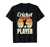 Divertente completo da cricket Giocatore di cricket con una mazza e una palla da gioco abbigliamento grafico per giocatore di bowling, amante del cricket e allenatore di cricket, adatto per uomini, donne e bambini.