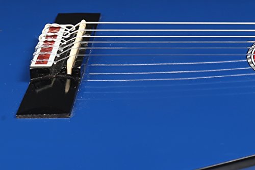 Image of Juarez 39C /B Classical Guitar Full Size Deluxe Nylon Strings, Blue Gloss Finish