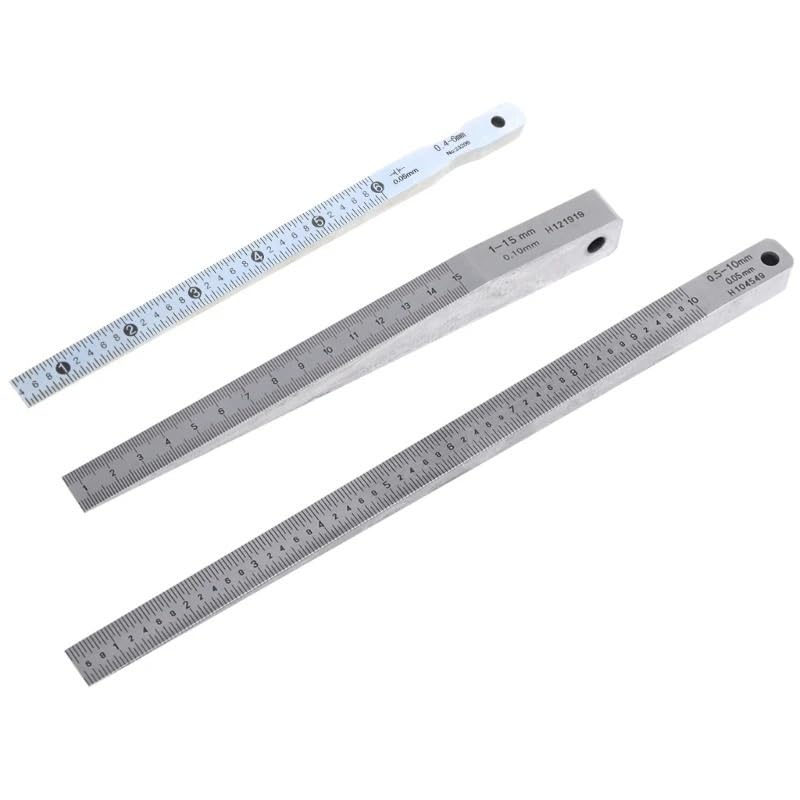 Wedge Feeler Gauge Crack Flatness Layout Insert Wedge Gauge Welding Taper Measure Tool Caliper 1-15mm 0.5-10mm 0.4-6mm(0.4-6mm)