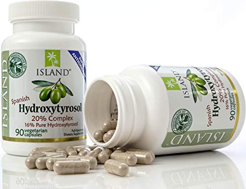 Island Nutrition, 20% Hydroxytyrosol Complex™ Olive Fruit Extract - Super Strength 100% Grown & Extracted In Spain. 100 Mg, 90 Capsules, From The Maker Of Real European Olive Leaf Extract #TOP4