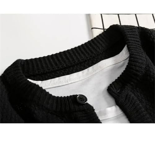 Men Knitted Sweater Cardigan Spring Autumn Casual Long Sleeve Crewneck Cardigan Outerwear3