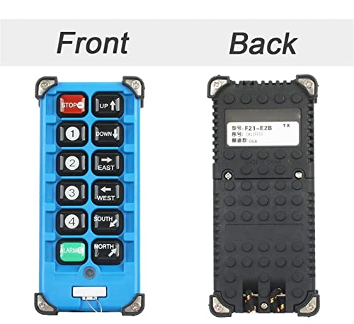 Control remoto industrial de 8 canales F21-E2B-8 para puente grúa y polipasto 24V 7