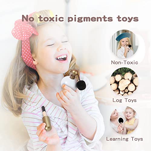 Kids Makeup Kit For Girl Toys Wooden Makeup Toy Set Pretend Play Makeup Beauty Set Birthday Wood Beauty Salon Montessori Travel Toys Educational Toddler Activities For 3+ Year Old Boys & Girls #TOP5