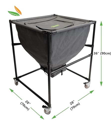 VERMI-FUTURE-Worm-Hotel-XL-Composting-Bag--170L-Capacity-CFT-Design-Vented-Lid-Heavy-Duty-Casters-All-Metal-Frame-for-Home-Office-School-Composting